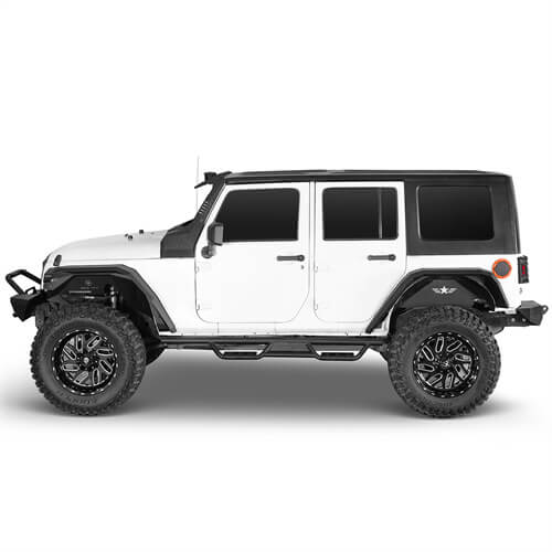 Hooke Road Flat Front Fender Flares Off Road Parts For Jeep Wrangler JK 2007-2018 b2080s 8