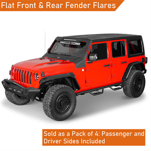 2018-2024 Jeep JL Fender Flares w/Signal Lights 4x4 Jeep Parts - Hooke Road b3055 14