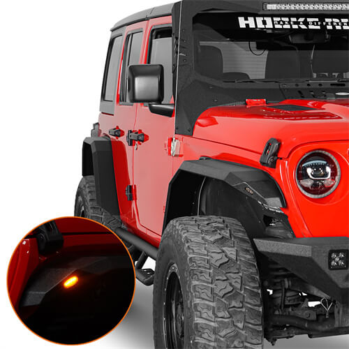 2018-2024 Jeep JL Fender Flares w/Signal Lights 4x4 Jeep Parts - Hooke Road b3055 17