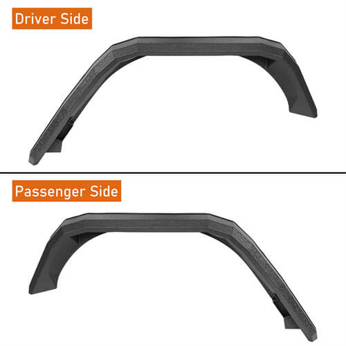 Hooke Road Flat Rear Fender Flares Off Road Parts For Jeep Wrangler JK 2007-2018 b2081s 16