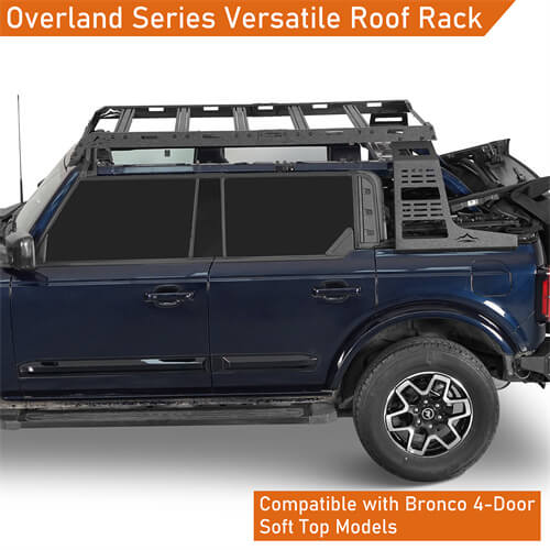 Load image into Gallery viewer, 2021 2022 2023 Ford Bronco Aluminum Roof Rack Cargo Rack 4x4 Parts -  Hooke Road b8924s 10
