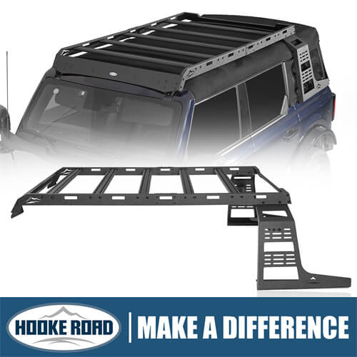 Load image into Gallery viewer, 2021 2022 2023 Ford Bronco Aluminum Roof Rack Cargo Rack 4x4 Parts -  Hooke Road b8924s 1
