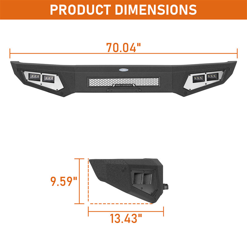 Load image into Gallery viewer, Hooke Road 2021-2026 Ford Bronco Front Bumper with 4 Spotlights b8945 5
