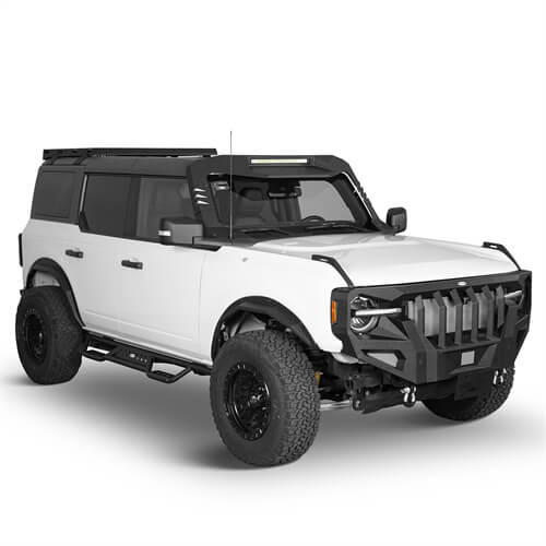 Load image into Gallery viewer, 2021-2024 Ford Bronco Madmax Windshield Frame Cover Visor w/LED Light Bar - Hooke Road
