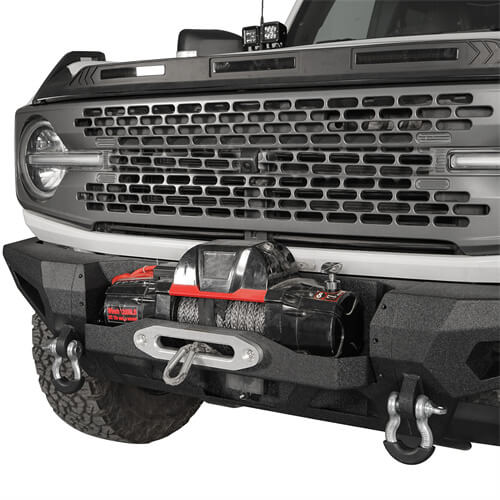 2021-2023 Ford Bronco (Excluding Raptor) Offroad Winch Plate Fits For Front bumper - Hooke Road b8913s 3