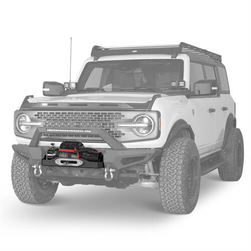 Load image into Gallery viewer, 2021-2023 Ford Bronco (Excluding Raptor) Offroad Winch Plate Fits For Front bumper - Hooke Road b8913s 4
