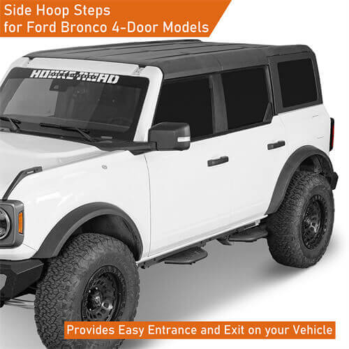 Ford Bronco Side Steps Wheel-To-Wheel Running Boards Side Hoop Steps 4x4 Parts - Hooke Road b8930s 10