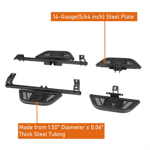 Ford Bronco Side Steps Wheel-To-Wheel Running Boards Side Hoop Steps 4x4 Parts - Hooke Road b8930s 13