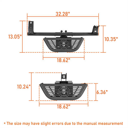 Load image into Gallery viewer, Ford Bronco Side Steps Wheel-To-Wheel Running Boards Side Hoop Steps 4x4 Parts - Hooke Road b8930s 17
