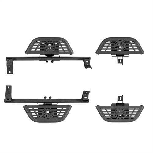 Ford Bronco Side Steps Wheel-To-Wheel Running Boards Side Hoop Steps 4x4 Parts - Hooke Road b8930s 19