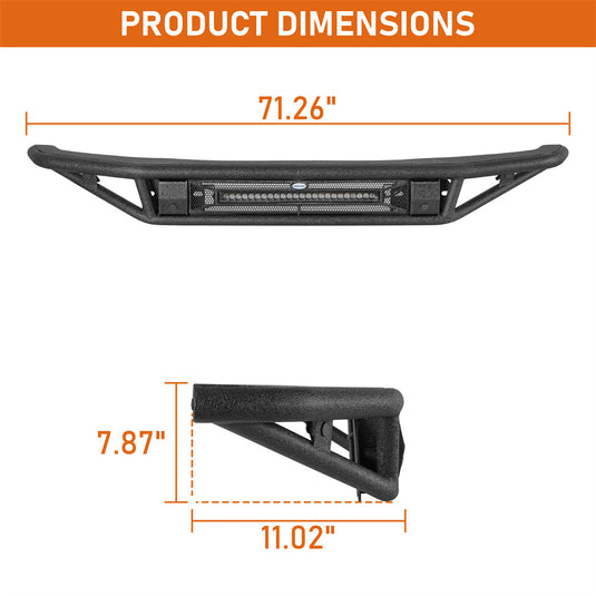 Hooke Road Ford Bronco 2021-2026 Tube Front Bumper b8954s 5