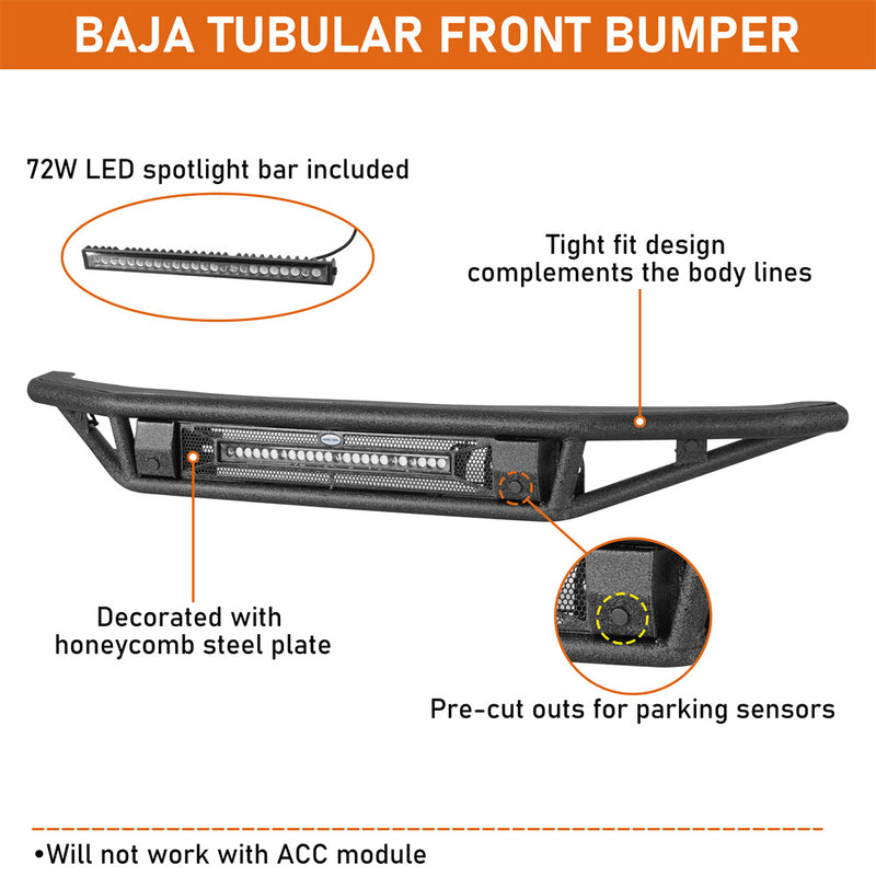 Load image into Gallery viewer, Hooke Road Ford Bronco 2021-2026 Tube Front Bumper b8954s 8
