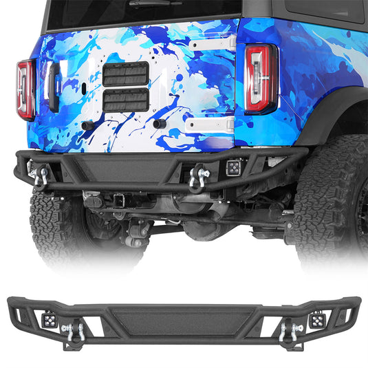 Hooke Road 2021-2025 Ford Bronco Tubular Rear Bumper Replacement b8934s 1