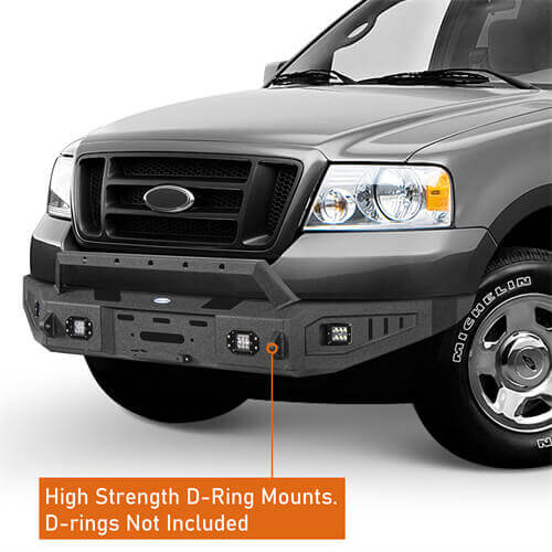 2004-2008 Ford F-150 Aftermarket Full Width Front Bumper 4x4 Truck Parts - Hooke Road b8005 11