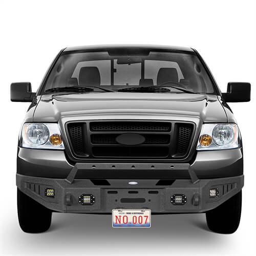 2004-2008 Ford F-150 Aftermarket Full Width Front Bumper 4x4 Truck Parts - Hooke Road b8005 3