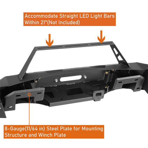 2018-2020 Ford F-150 Front Bumper Aftermarket Bumper Pickup Truck Parts - Hooke Road b8258 15