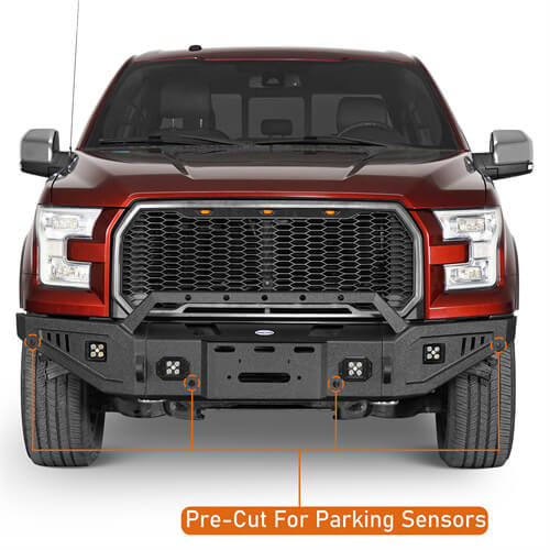 Load image into Gallery viewer, 2015-2017 Ford F-150 Front Bumper Aftermarket Bumper Pickup Truck Parts - Hooke Road2015-2017 Ford F-150 Front Bumper Aftermarket Bumper Pickup Truck Parts - Hooke Road b8280 10
