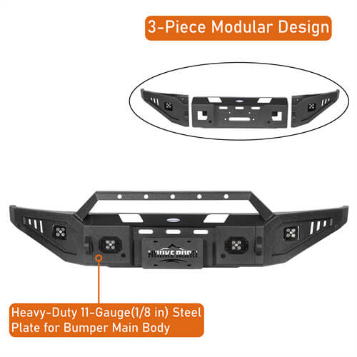 Load image into Gallery viewer, 2015-2017 Ford F-150 Front Bumper Aftermarket Bumper Pickup Truck Parts - Hooke Road2015-2017 Ford F-150 Front Bumper Aftermarket Bumper Pickup Truck Parts - Hooke Road b8280 11
