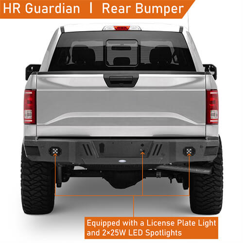 2018-2020 Ford F-150 Rear Bumper Aftermarket Bumper 4x4 Truck Parts - Hooke Road B8260 10