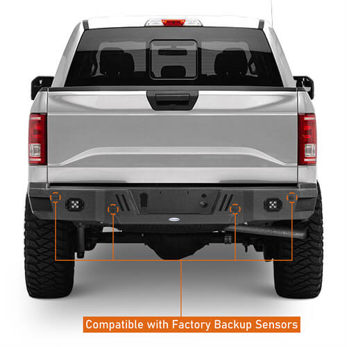 2018-2020 Ford F-150 Rear Bumper Aftermarket Bumper 4x4 Truck Parts - Hooke Road B8260 13