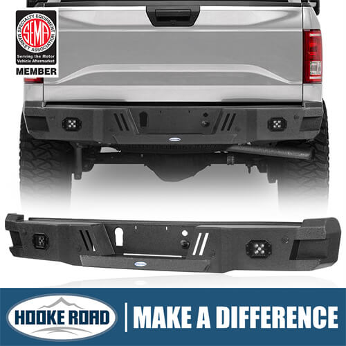 2018-2020 Ford F-150 Rear Bumper Aftermarket Bumper 4x4 Truck Parts - Hooke Road B8260 1