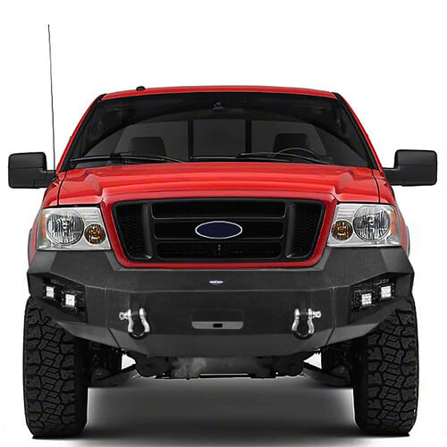 Evan-Fischer Front Bumper Face Bar Kit For 2007-2008 Ford F-150 Truck – Steel, Paint-to-Match (Fog Light Cutouts)