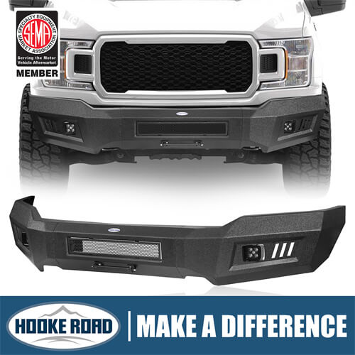 Load image into Gallery viewer, 2018-2020 Ford F-150 Full-Width Front Bumper Offroad Bumper 4x4 Truck Parts - Hooke Road b8526s 1
