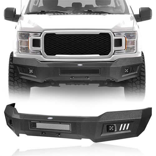 Load image into Gallery viewer, 2018-2020 Ford F-150 Full-Width Front Bumper Offroad Bumper 4x4 Truck Parts - Hooke Road b8526s 2
