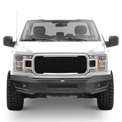 Gray Steel Front Bumper Replacement For 2018-2020 Ford F150 Raptor Style – Complete Kit