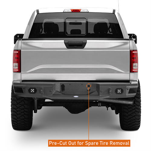 Load image into Gallery viewer, 2018-2020 Ford F-150 Rear Bumper Offroad Bumper 4x4 Truck Parts - Hooke Road b8259 15
