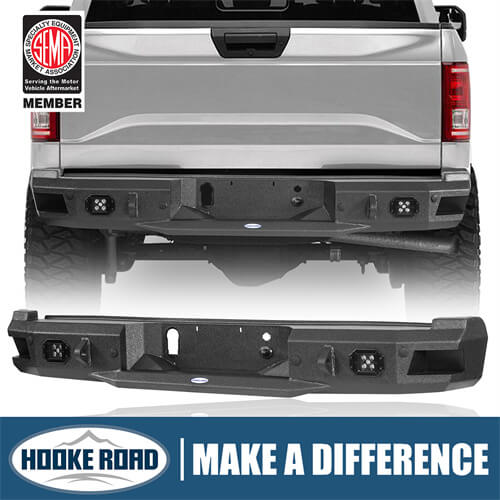 Load image into Gallery viewer, 2018-2020 Ford F-150 Rear Bumper Offroad Bumper 4x4 Truck Parts - Hooke Road b8259 1
