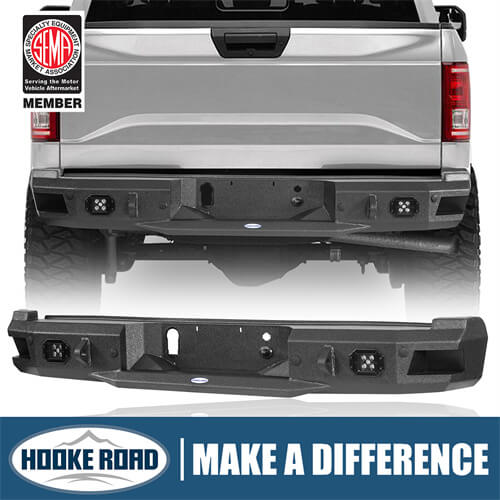 2018-2020 Ford F-150 Rear Bumper Offroad Bumper 4x4 Truck Parts - Hooke Road b8259 1