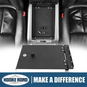 Steel Console Safe Lockbox Insert  Extra Storage For 2009-2014 Ford F150-Hooke Road4x4 ft10009sho 1