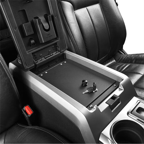 Load image into Gallery viewer, Steel Console Safe Lockbox Insert  Extra Storage For 2009-2014 Ford F150-Hooke Road4x4 ft10009sho 3
