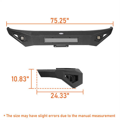 Off-Road Steel Full Width Front Bumper 4x4 truck parts  For 2004-2008 Ford F-150 - Hooke Road b8002 19
