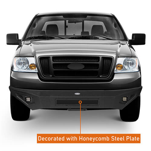Load image into Gallery viewer, Off-Road Steel Full Width Front Bumper 4x4 truck parts  For 2004-2008 Ford F-150 - Hooke Road b8002 9
