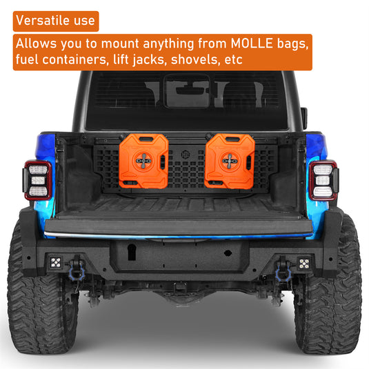 Front Bed Storage MOLLE Panel for 2020-2026 Jeep Gladiator JT Hooke Road b7032s 7