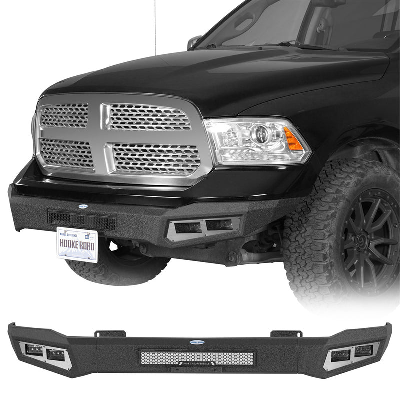 Load image into Gallery viewer, Hooke Road Front Bumper w/ LED Spotlights for 2013-2018 Ram 1500 b6211s 1

