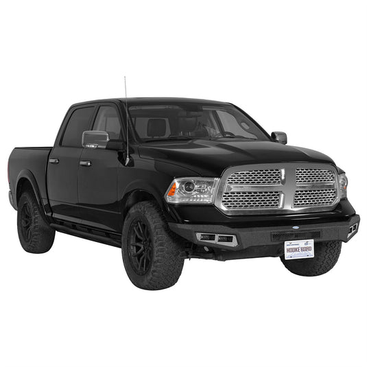 Hooke Road Front Bumper w/ LED Spotlights for 2013-2018 Ram 1500 b6211s 2