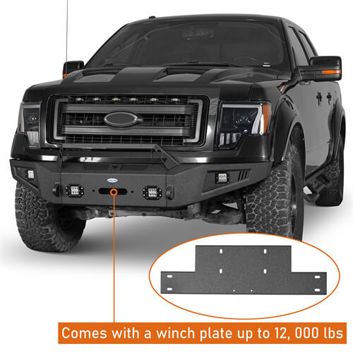 Load image into Gallery viewer, HookeRoad F-150 Ford Front Bumper for 2009-2014 Ford F-150, Excluding Raptor b8202s 11
