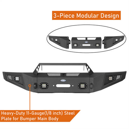 HookeRoad F-150 Ford Front Bumper for 2009-2014 Ford F-150, Excluding Raptor b8202s 13