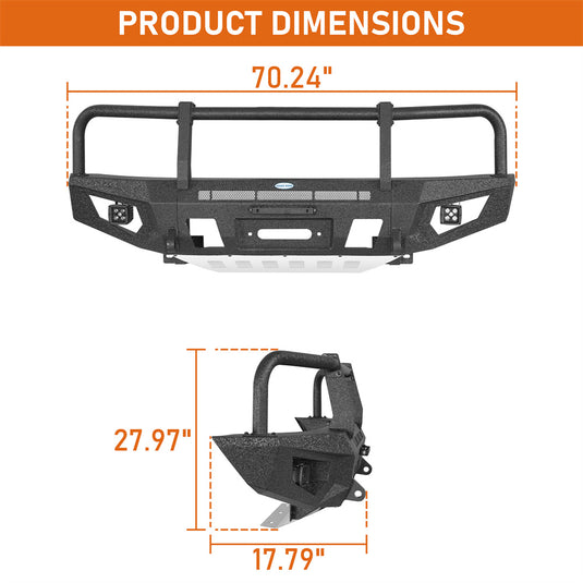 Front Bumper Grille Guard for 2007-2014 Toyota FJ Cruiser Hooke Road b4900s 7