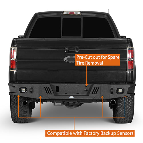 HookeRoad Ford F-150 Front Bumper & Rear Bumper Back Bumper for 2009-2014 Ford F-150 Hooke Road HE.8201+8204 13