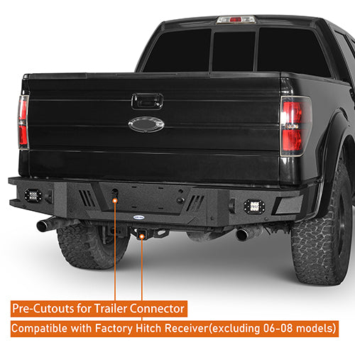 HookeRoad Ford F-150 Front Bumper & Rear Bumper Back Bumper for 2009-2014 Ford F-150 Hooke Road HE.8201+8204 14