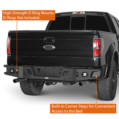 HookeRoad Ford F-150 Front Bumper & Rear Bumper Back Bumper for 2009-2014 Ford F-150 Hooke Road HE.8201+8204 15