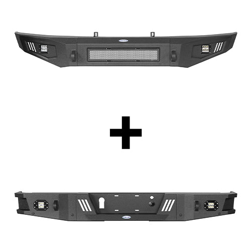 HookeRoad Ford F-150 Front Bumper & Rear Bumper Back Bumper for 2009-2014 Ford F-150 Hooke Road HE.8201+8204 2