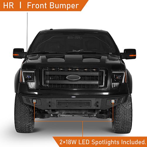 HookeRoad Ford F-150 Front Bumper & Rear Bumper Back Bumper for 2009-2014 Ford F-150 Hooke Road HE.8201+8204 9