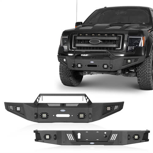 Load image into Gallery viewer, HookeRoad Ford F-150 Front Bumper &amp; Rear Bumper Back Bumper for 2009-2014 Ford F-150 Hooke Road HE.8202+8204 2
