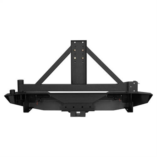Load image into Gallery viewer, HookeRoad Mad Max Front Bumper &amp; Rear Bumper w/2&quot; Hitch Receiver for 2007-2018 Jeep Wrangler JK HookeRoad HE.2038+2029 26
