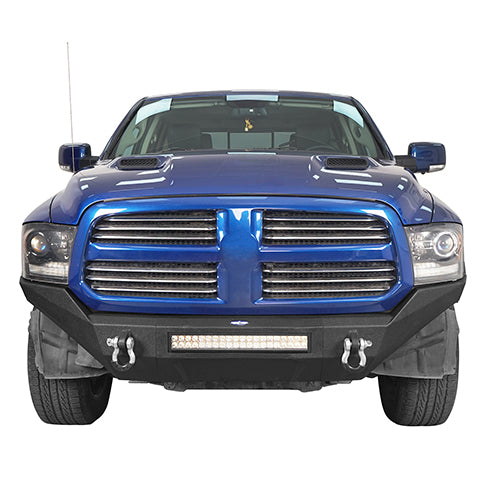 HookeRoad Full Width Front Bumper & Rear Bumper for 2013-2018 Dodge Ram 1500, Excluding Rebel Hooke Road HE.6000+6005 3